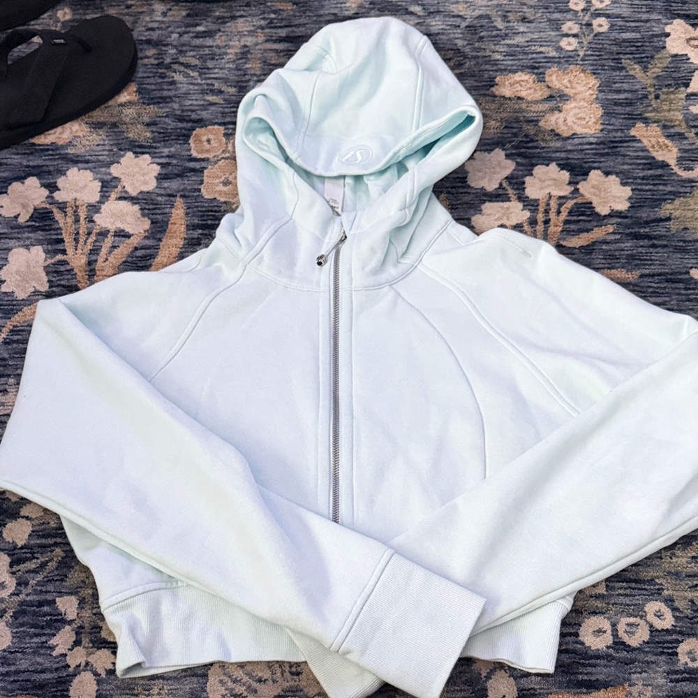 Lululemon Athletica Soft Blue Scuba Zip-Up Hoodie